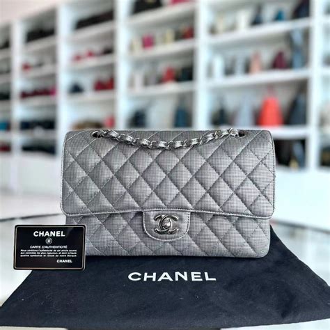 chanel dark gold pixelated medium classic flap